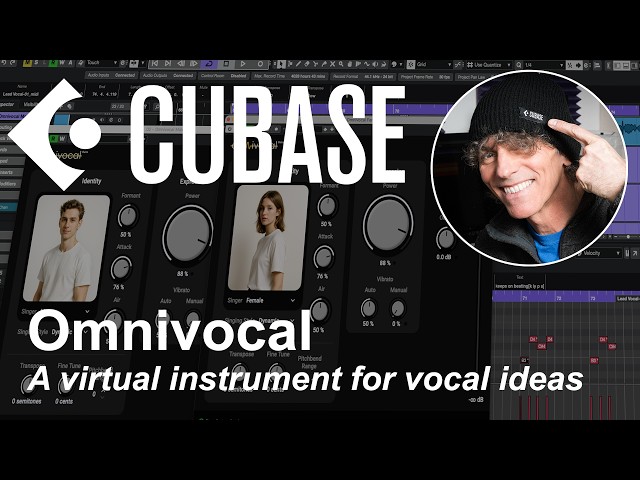 Using the Omnivocal VSTi for exploring vocal ideas within Cubase 15 Pro, Artist or Elements.