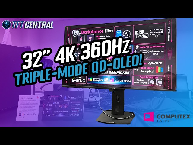 This Looks Insane! The World’s First 32” 4K 360Hz OLED Monitor [MSI Monitors at Computex 2026]