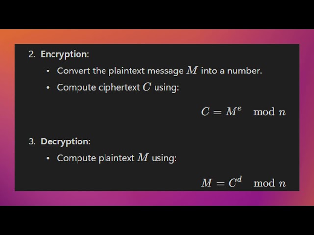 RSA Encryption Theory