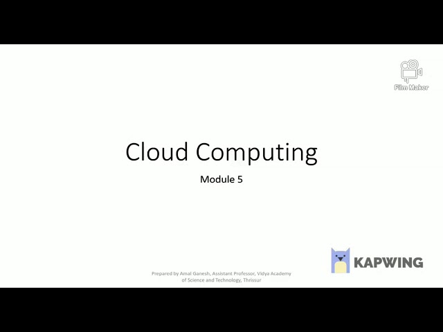 Cloudcomputing module5part1