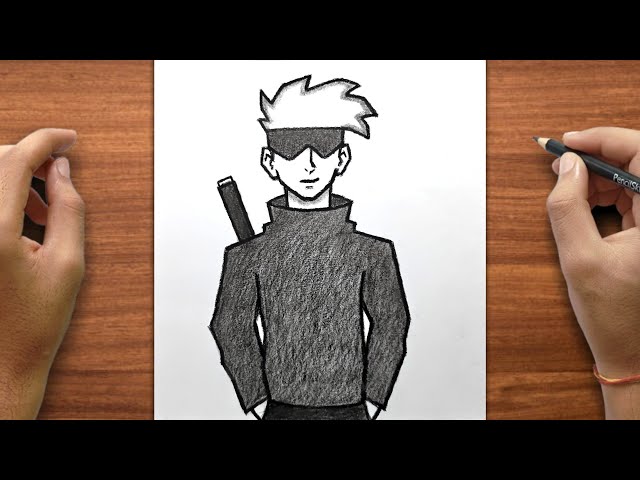 Easy Gojo Drawing | How to Draw Gojo Satoru Full Body | step by step | for Beginners