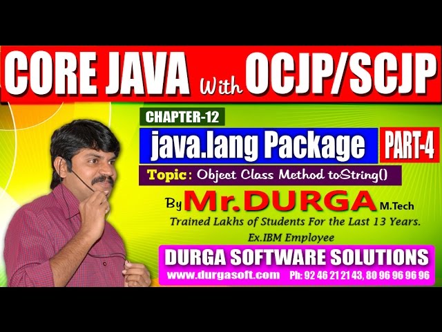 Core Java With OCJP/SCJP-java.lang Package-Part 4