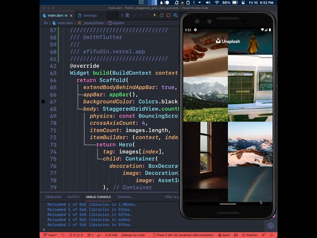 Flutter Example - Flutter Staggered Grid View Package