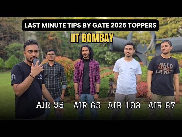 Last Minute Tips by GATE Toppers 😱 | Must Watch | Exam Strategy 🔥| GATE 2026 | GATE CSE | GATE DA 