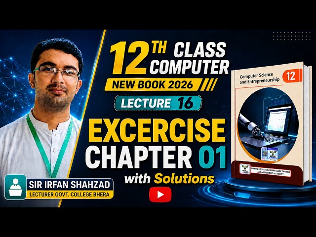 Exercise with Solutions | Class 12 Computer Science Chapter 01 | New Book 2026 | Punjab Boards