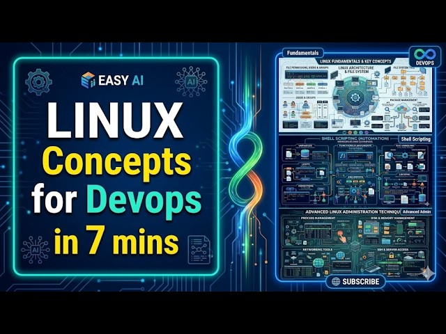 Linux for DevOps in 7 mins | Linux explained easy | From fundamentals to advanced shell scripting