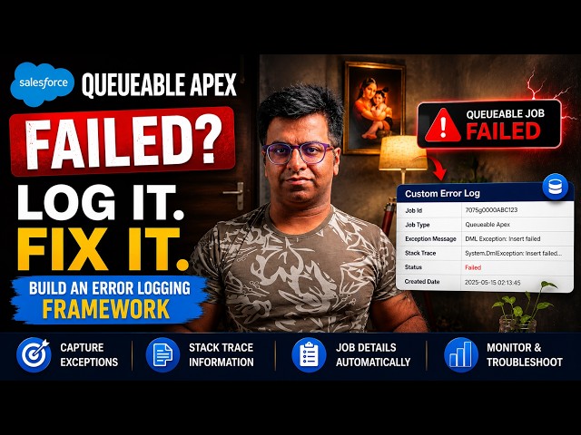 Queueable Failed at 2 AM 😱? Build an Error Logging Framework in Salesforce Apex