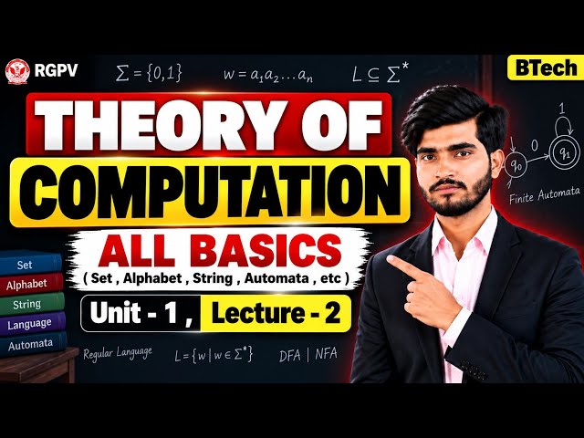 Theory of Computation ALL BASICS 🔥 | Set, Alphabet, String, Language & Automata 😱 | RGPV 2026