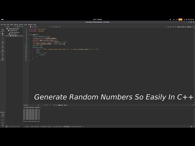 Generate random numbers so easily in c++