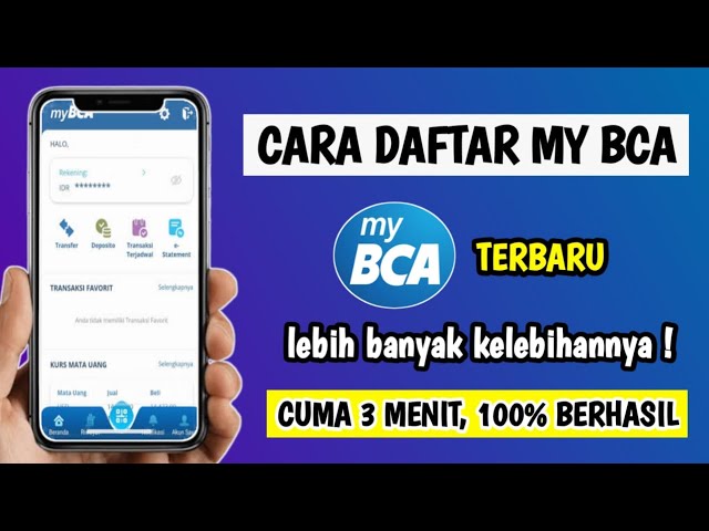 Cara Daftar myBCA | Cara Registrasi myBCA
