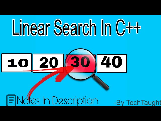 Linear Search In C++|#dsa #programming #coding #techtaught #asthetic #learning #asmr#vibes#longvideo
