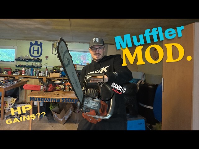 Muffler mod. Husqvarna 550xp..NOT as quick and easy as "Youtube" make it seem...