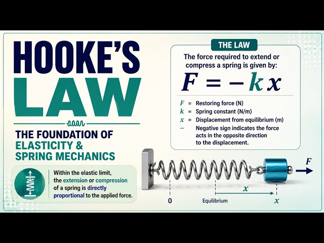 Hooke's Law | The Foundation of Elasticity & Spring Mechanics | Uplatz