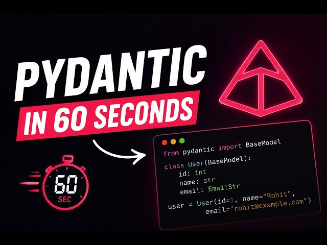 Pydantic in 60 Seconds ⚡ The Python Library Every FastAPI Developer Should Know