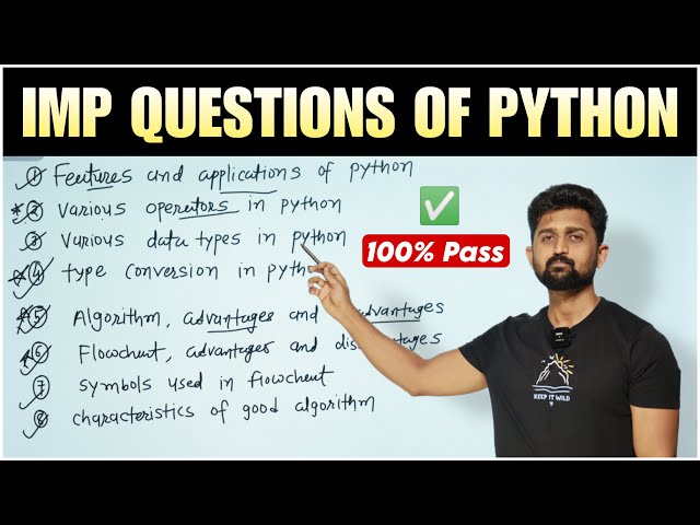 PYTHON PROGRAMMING (4311601) MOST  IMP QUESTIONS  | GTU DIPLOMA ENGINEERING | SEMESTER 1