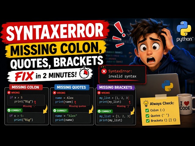Python SyntaxError Solution | Fix Invalid Syntax Errors Instantly! 🚀