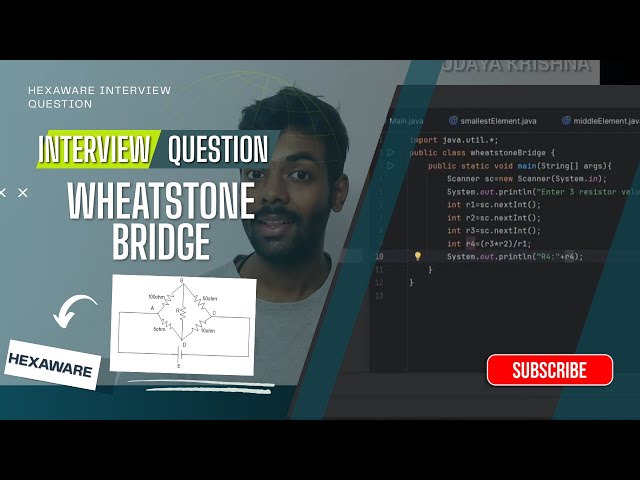 Wheatstone bridge | Hexaware interview question solved in Java