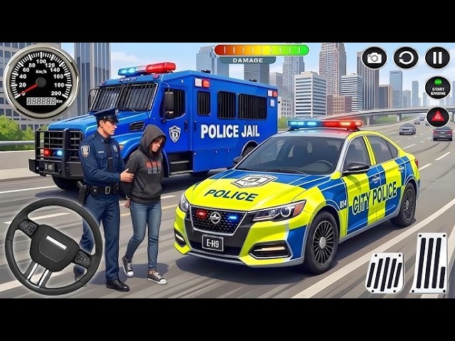 Police Patrol Simulator 2025 🚔 Realistic Cop Car Chase Android Gameplay