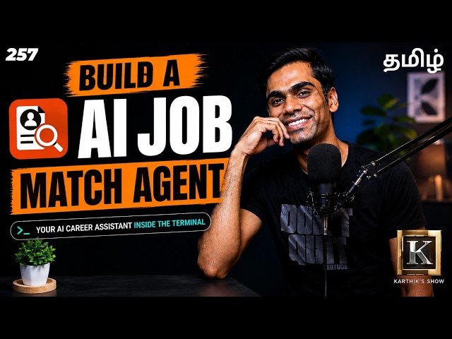 Build an AI Job Match Agent with Python | Resume Match + Skill Gaps | Tamil | Karthik's Show