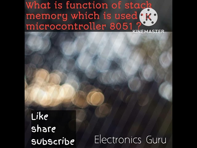 What is function of stack memory which is used in microcontroller 8051 ? | #shorts| #shots| #youtube