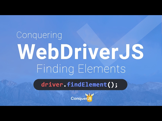 01 -  Finding Elements in WebdriverJS