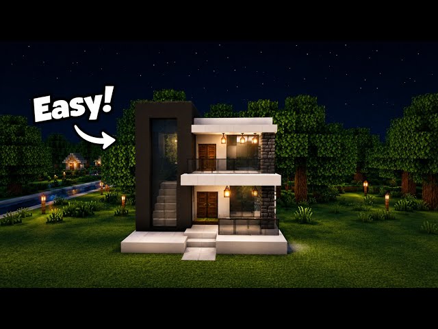 Easy Modern Minecraft House 🏡 | Simple & Stylish Survival House
