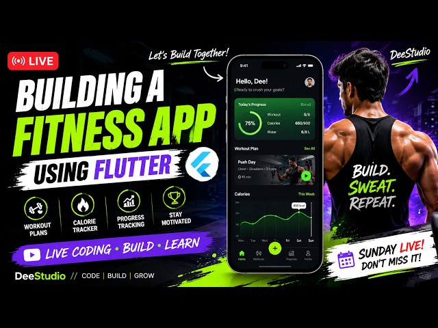 🔥 Building a Fitness App Using Flutter 💪 | Live Coding a Real App from Scratch 🚀