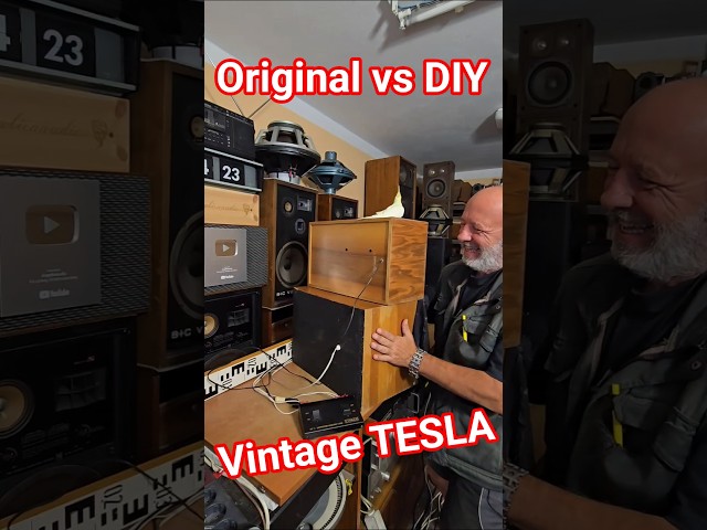 80s Vintage DIY TESLA BOOKSHELF SPEAKERS vs Original Factory made TESLA SPEAKER Sound Comparison
