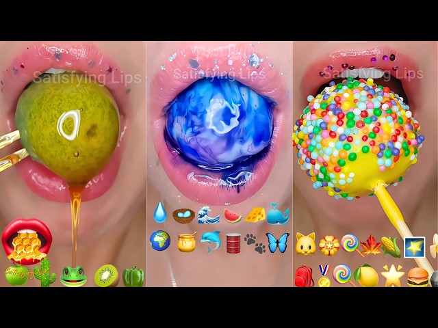 MOST POPULAR! ASMR Satisfying  Eating Emoji Food Challenge