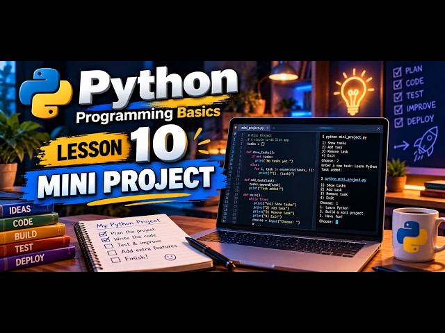 Lesson 10: Mini Project – To-Do List | Python Programming Basics