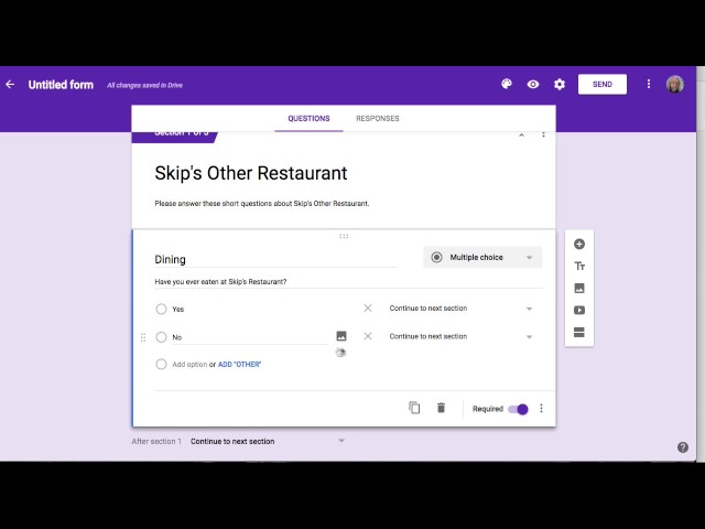 Google Forms and Branching Logic