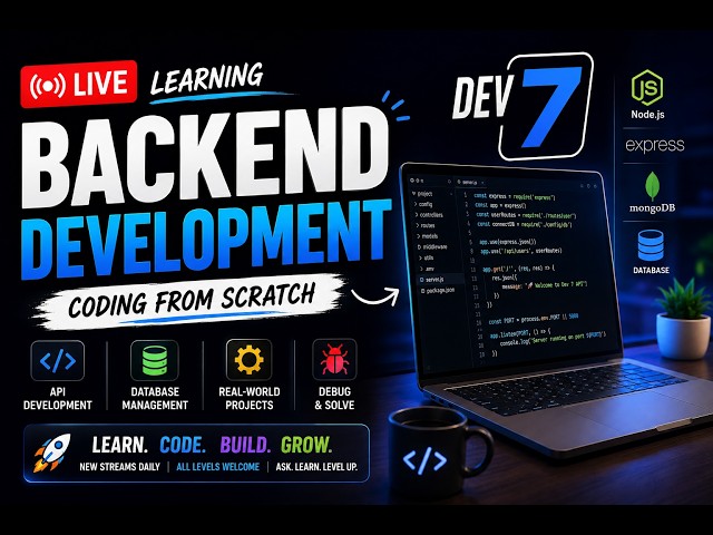 Day 1 | Learning Backend Development Live 🚀| Coding from Scratch