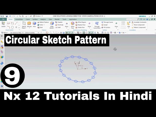 Nx 12 Tutorials | How to create Sketch Pattern In Nx 12 | Nx 12 tutorials for beginners |  #nxcad