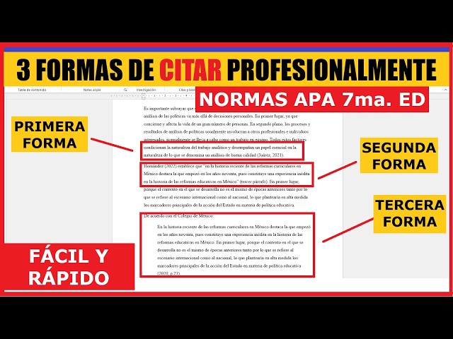 3 WAYS TO CITE PROFESSIONALLY According to APA 7th Edition