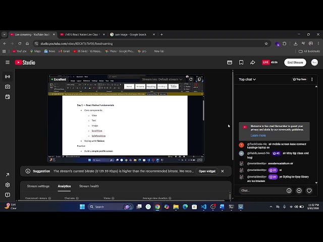 React Native Live Class #3 | Core Components & Styling with Flexbox | React Native Mobile App