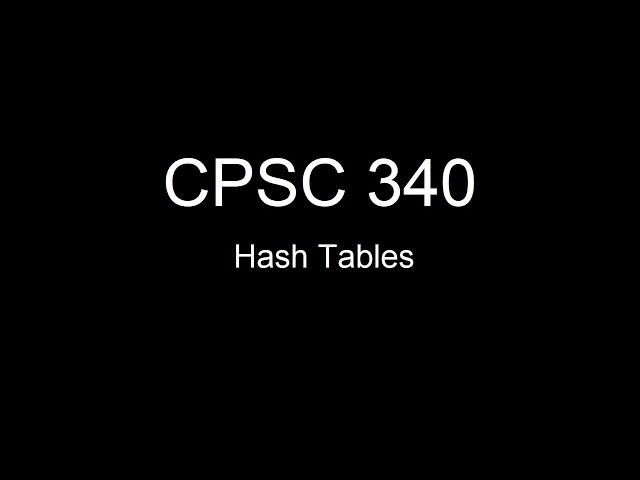 Hash Tables