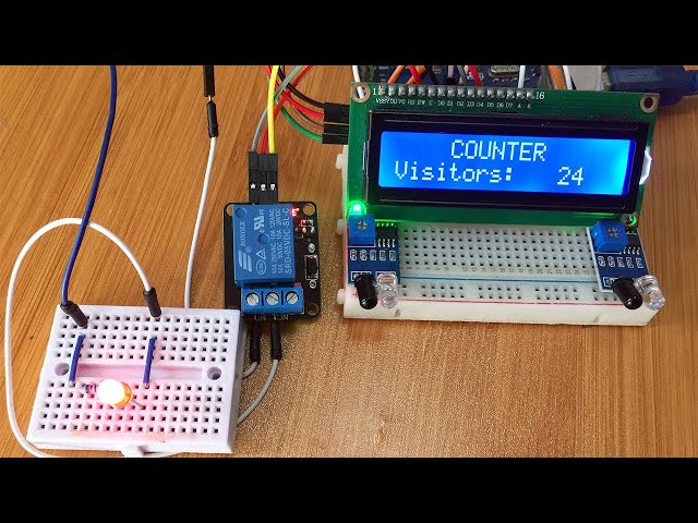Bidirectional Counter using IR sensors and Arduino.