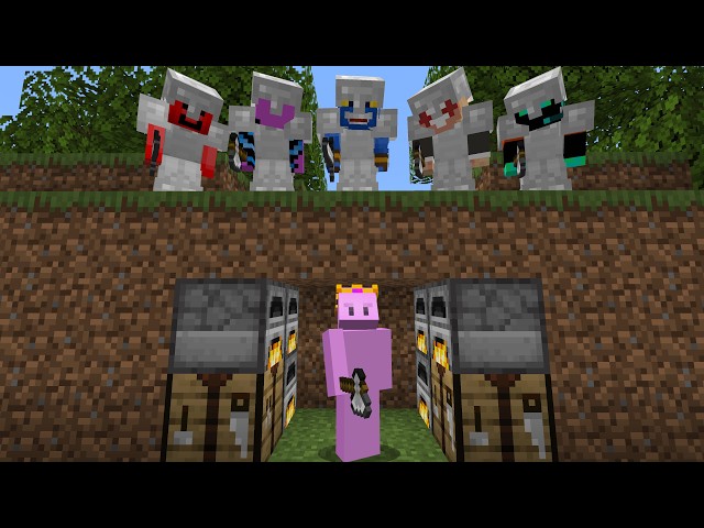 Minecraft Speedrunner VS 5 Hunters
