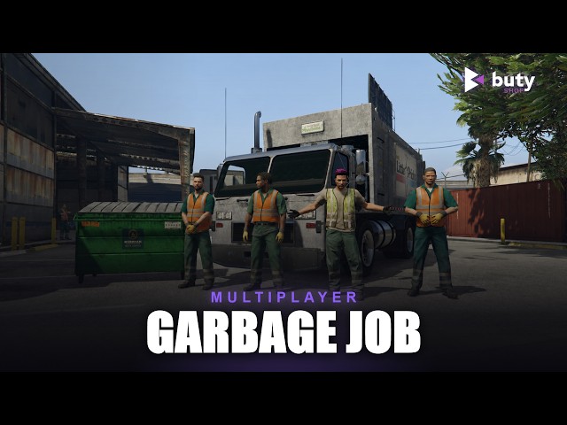 FiveM Multiplayer Garbage Job | 4 Recycling Types + In-Game Route Editor