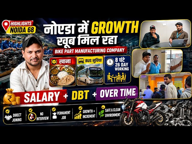 Great Growth Opportunities in Noida | New Openings For Freshers 2026 | Direct Company Job @IsrarN...
