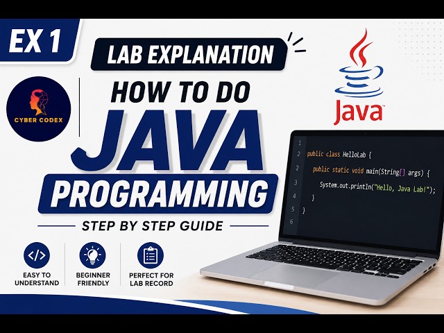 CS25C09 Java Programming Lab | EX 1 Complete Explanation | Java Programming Lab EX 1 | CS25C09