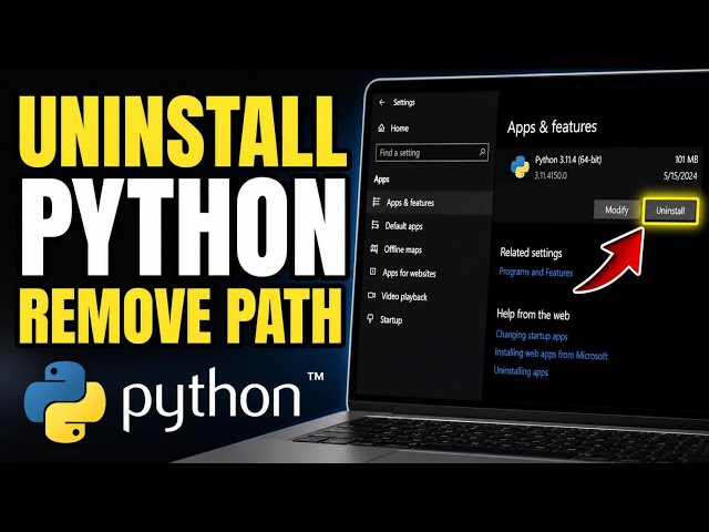 How to uninstall Python from Windows and remove PATH entries - Quick Tutorial