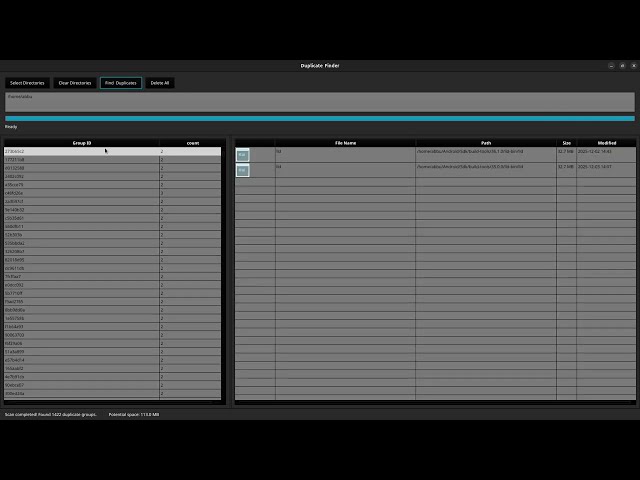 JavaFX Duplicate File Finder - Desktop Application demo