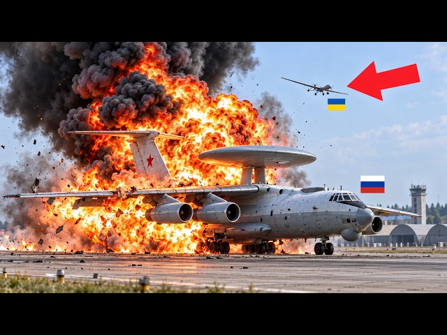Ukraine waited for Putin's $350M A-50 to land — then burned it on its runway