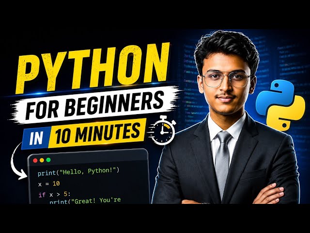 🐍 Python in 10 Minutes | Complete Beginner Crash Course (2026) @TechTruth-u 