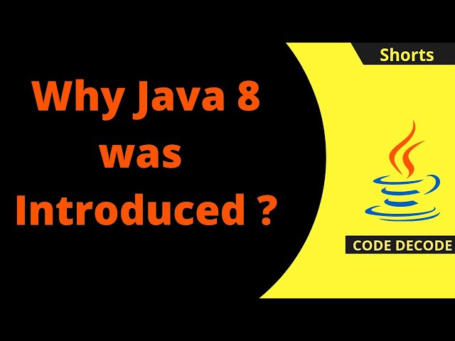 What is Java 8 and why it was introduced ? #shorts #codedecode