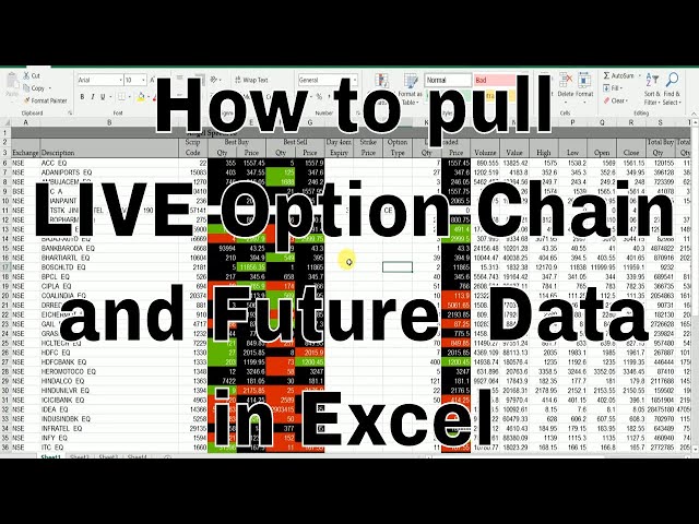 How to pull LIVE Option Chain and Future  Data in Excel