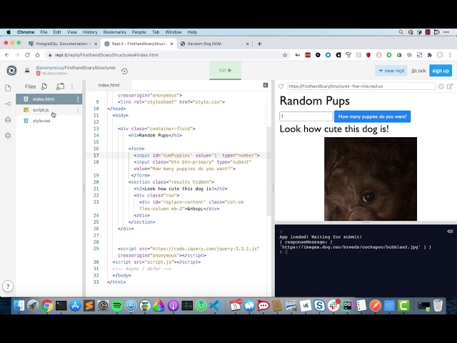 JavaScript Find Something then Do Something