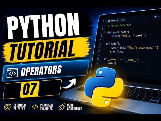 Python Tutorial #7 | Operators in Python for Beginners | @PythonWithHarsh