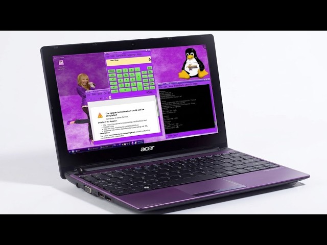 Trying to get new Hannah Montana Linux on a Acer Aspire one (fail)